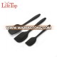 Heat-Resistant Baking Spoonula Silicone Spatula Set 3-piece Black