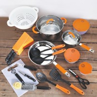 24-Pcs Prestige Home Kitchen Utensil Set Colorful Cookware Set