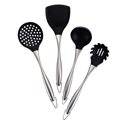 Premium 4 Pieces Nonstick Silicone Stainless Steel Kitchen Utensils Set