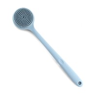 Wholesale silicone scrubber body bath brush with long handle